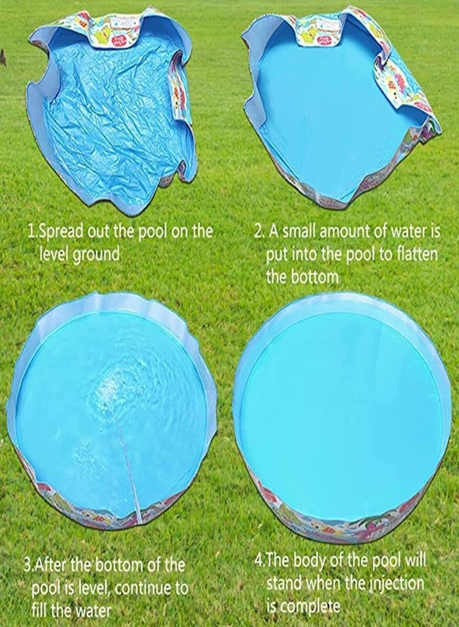 BlackZone Swimming Pool for Kids Folding & Durable Swim Center for Kids 1 to 5 Years Multicolour (5 FT Round Without AIR) - Image 4
